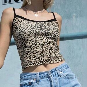BRANDY MELVILLE cheetah print tank top